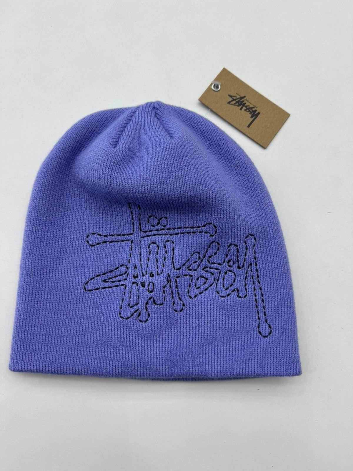 Stussy Stussy Stitch Logo Skullcap Beanie Lavender Size ONE SIZE - 2 Thumbnail