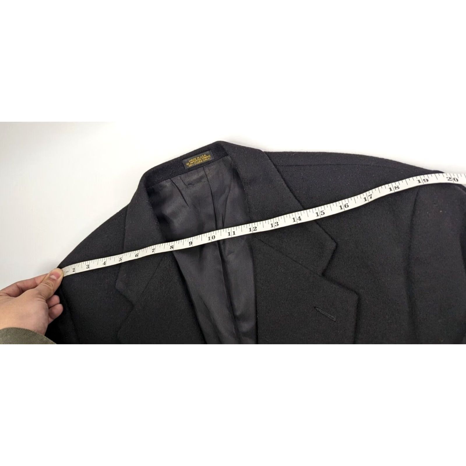 Vintage Robert Stock Black Blazer 2 Button Sport Coat Men’s 40 Reg Size 40R - 7 Thumbnail
