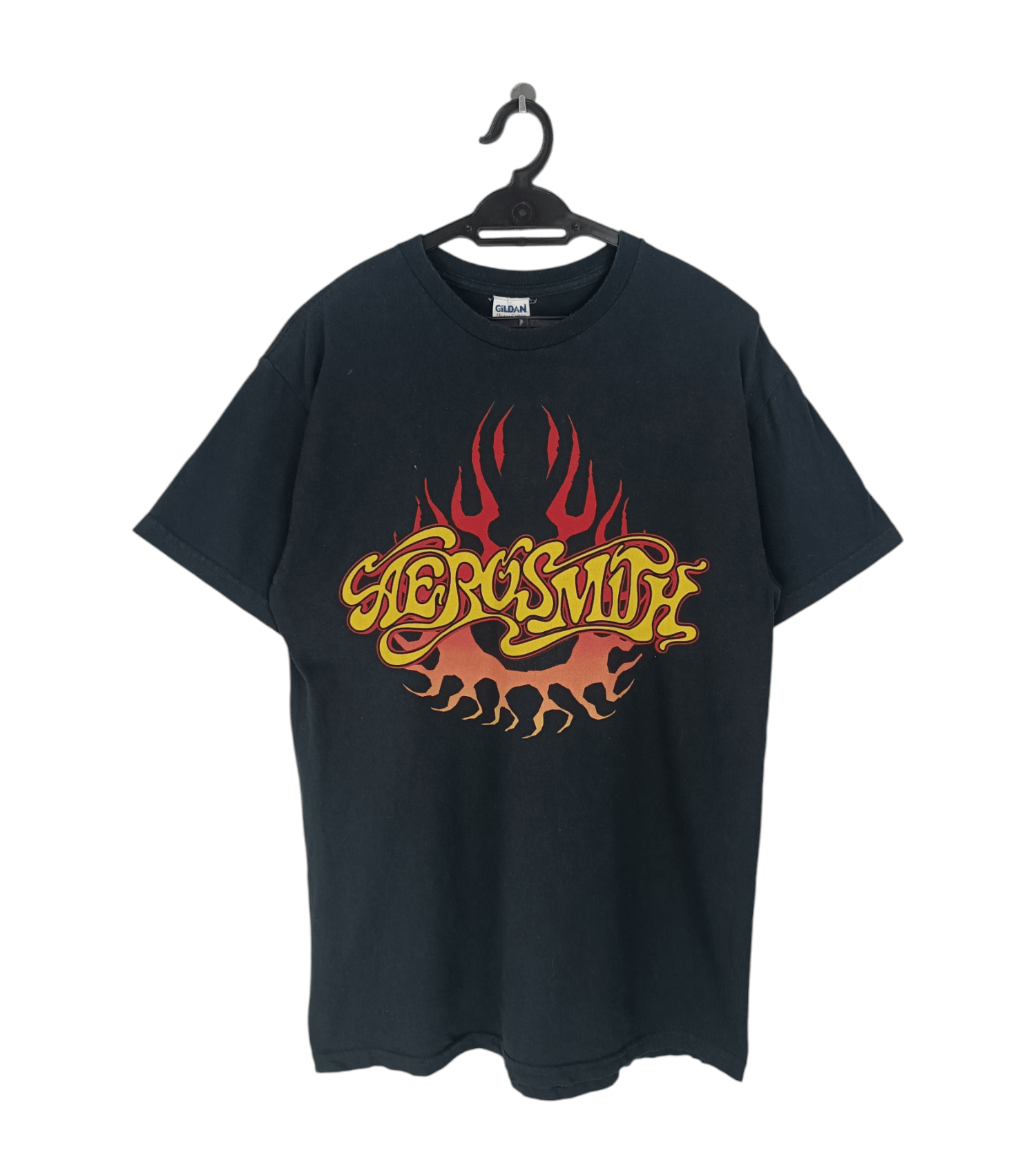Band Tees VINTAGE AEROSMITH FLAMING LOGO TEE kiss bon jovi scorpions Size US M / EU 48-50 / 2 - 1 Thumbnail
