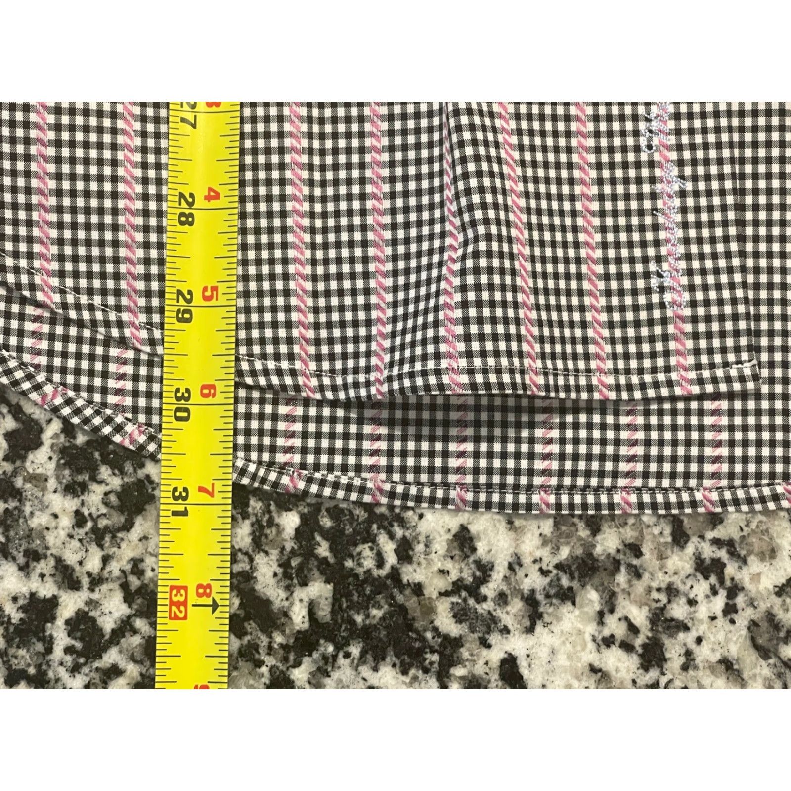 Robert Graham Robert Graham Mens Shirt Button-Up Long Sleeve Check Black White Contrasting Trim Embroidered Logo Size US M / EU 48-50 / 2 - 4 Thumbnail