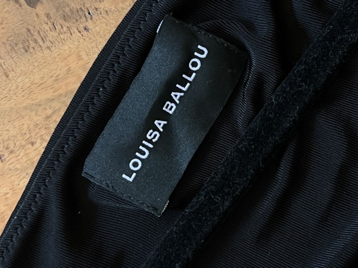 Louisa Ballou Sex Wax' bodysuitcut-out details, gold metal, long sleeves. Size S / US 4 / IT 40 - 5 Thumbnail