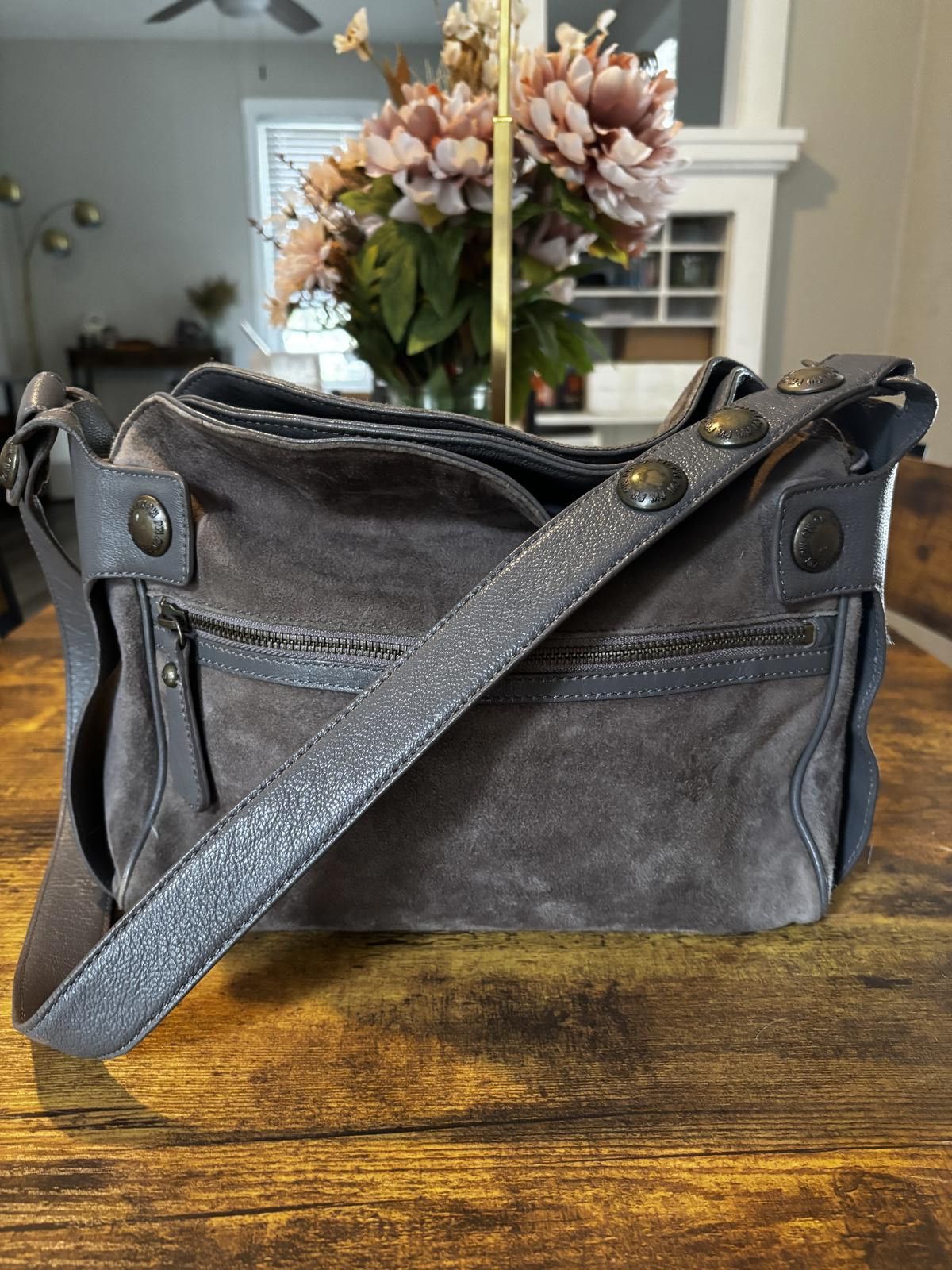 Marc Jacobs Marc Jacobs Charcoal Gray Suede Crossbody Bag Size ONE SIZE - 1 Thumbnail