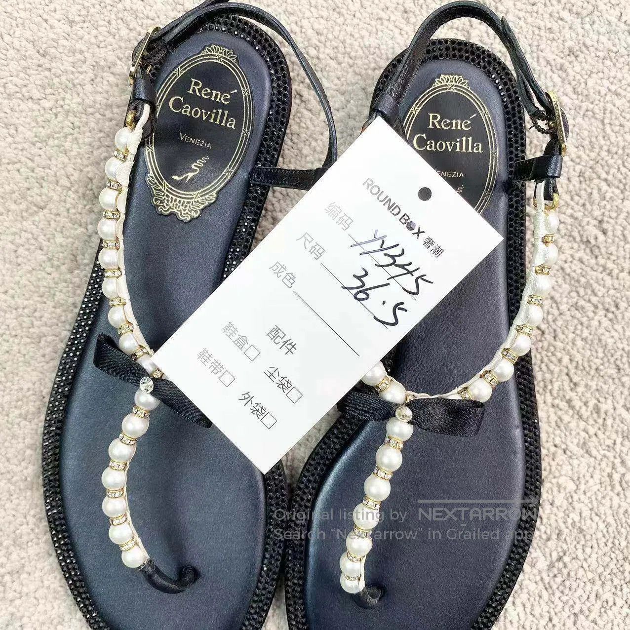 Other Rene Fernando Caovilla Pearl crystal sandals| Size US 6 / IT 36 - 8 Thumbnail