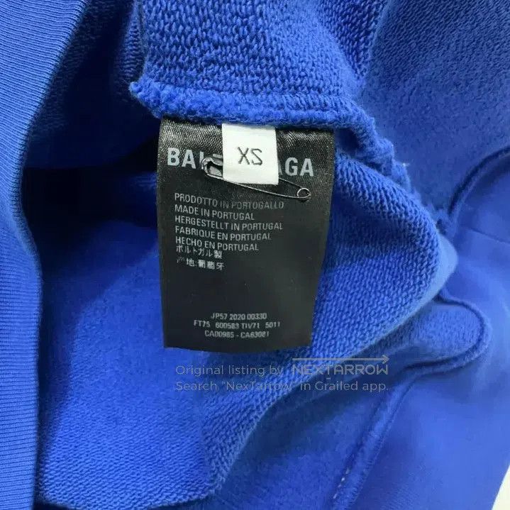 Balenciaga Balenciaga Blue Logo Hooded Sweatshirt. Size US XS / EU 42 / 0 - 1 Thumbnail