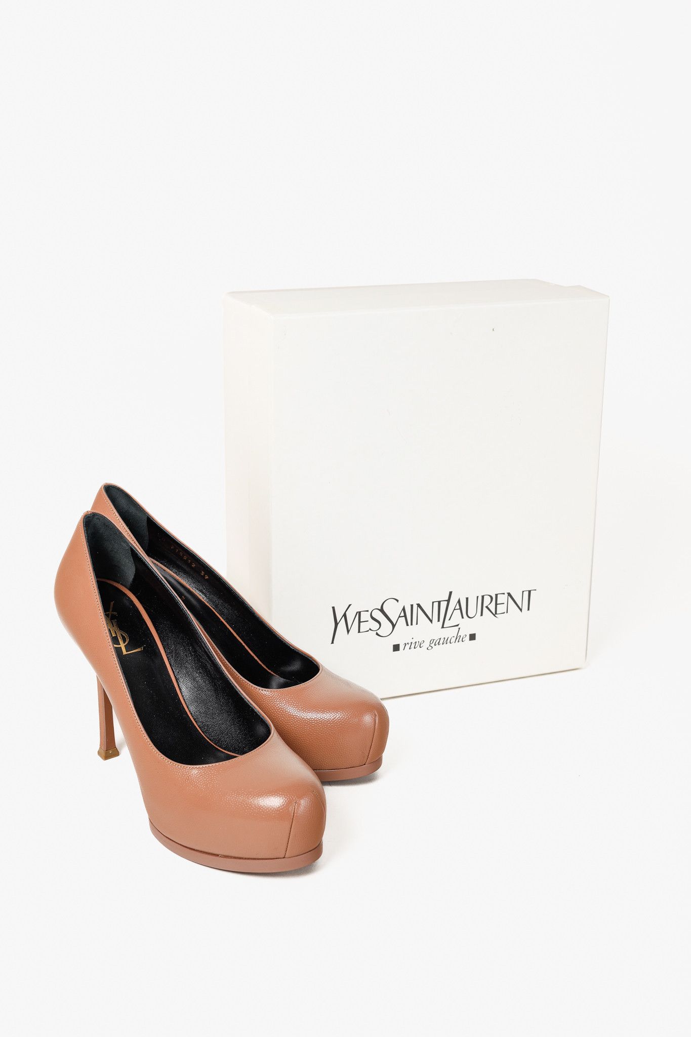 Saint Laurent Paris Saint Laurent Nude Beige Stingray-Stamped Leather Pumps Size US 8.5 / IT 38.5 - 11 Thumbnail
