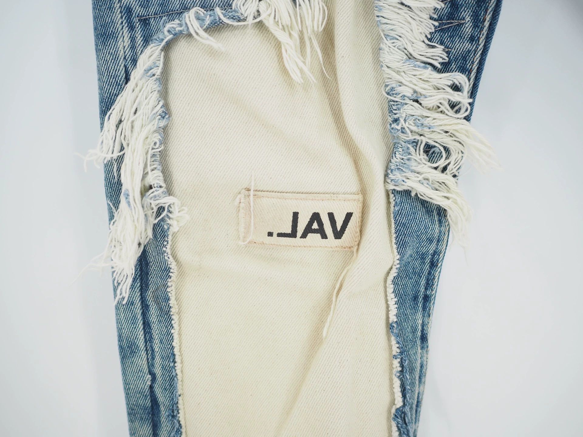 Other SS21 VAL KRISTOPHER Blue Ripped Slim-Fit Jeans Size US 30 / EU 46 - 4 Thumbnail