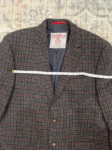 Harris Tweed Harris Tweed Vintage 100% Wool Brown Check Blazer Size 44R - 6 Thumbnail