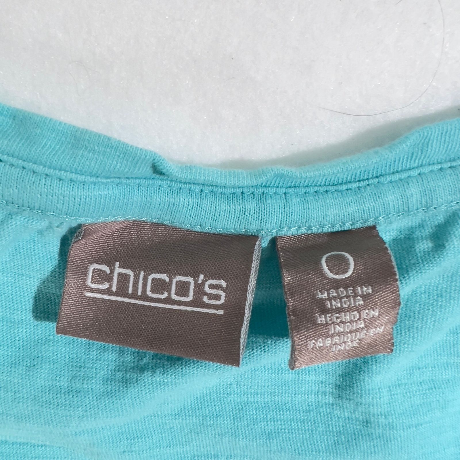 Chicos Chico's T- Shirt Woman's Size 0 (S/4) Fringed Short Sleeve Size S / US 4 / IT 40 - 2 Thumbnail