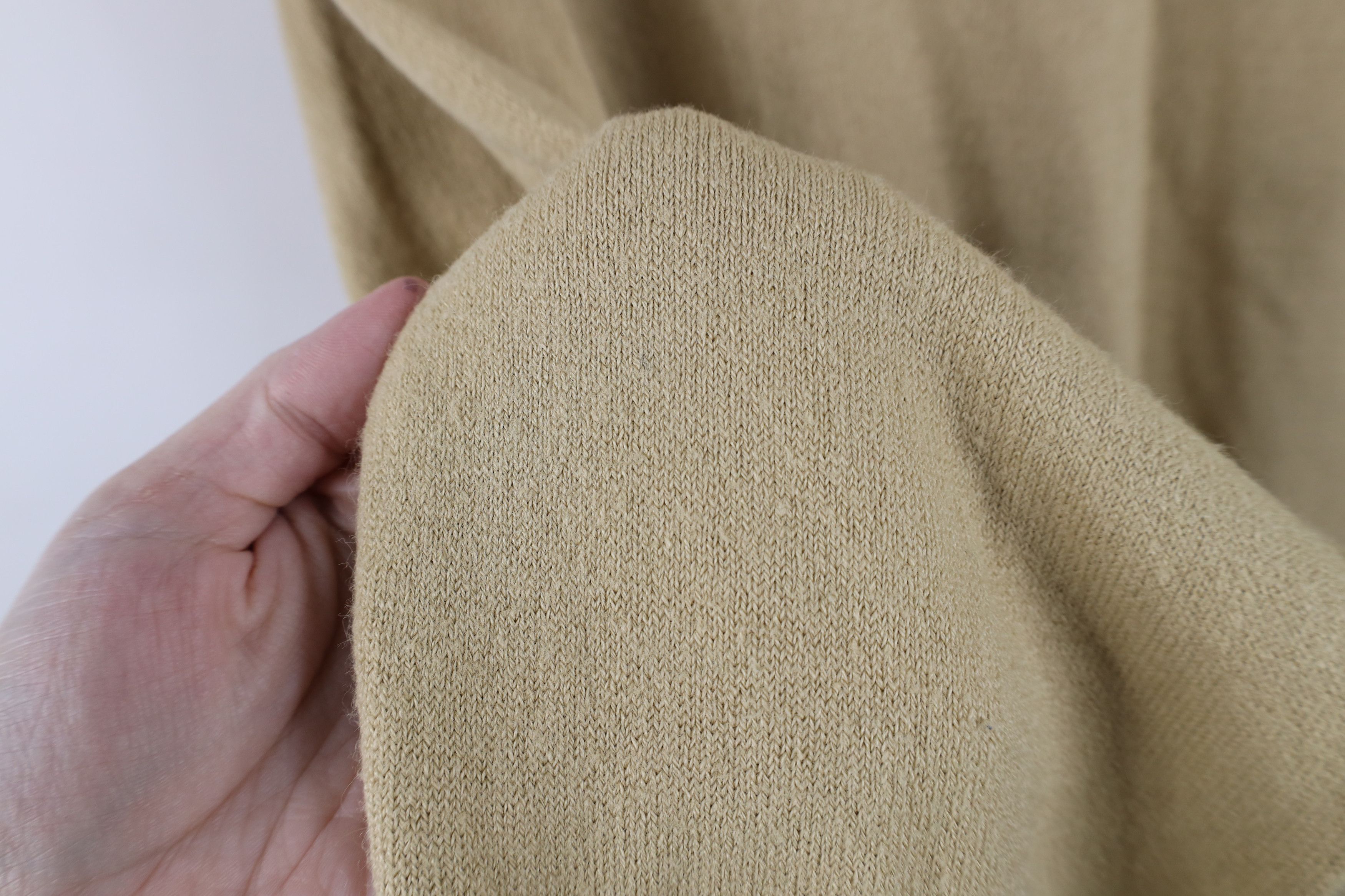 Vintage Vintage 70s Streetwear Knit V-Neck Sweater Beige Khaki USA Size US M / EU 48-50 / 2 - 6 Thumbnail