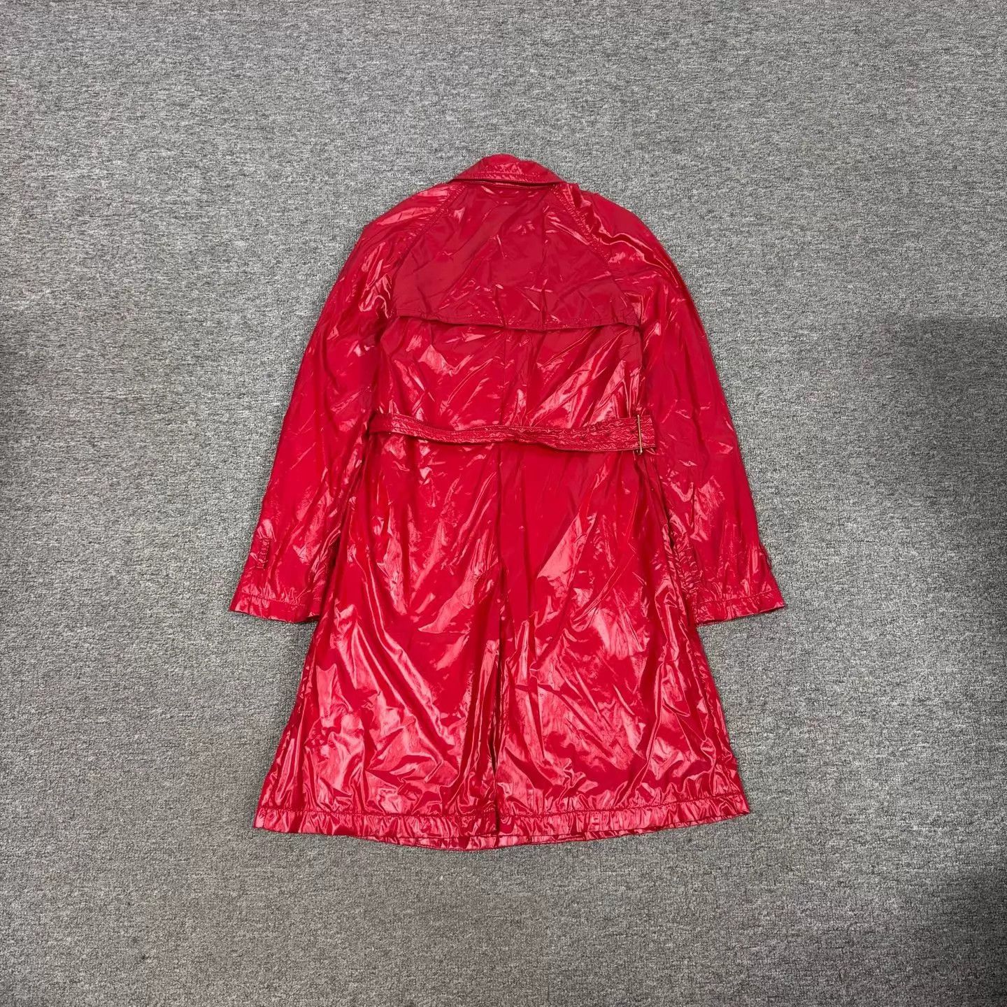 Moncler Moncler Shiny Red Belted DB Mid Trench Coat 1/99 Size S / US 4 / IT 40 - 2 Thumbnail