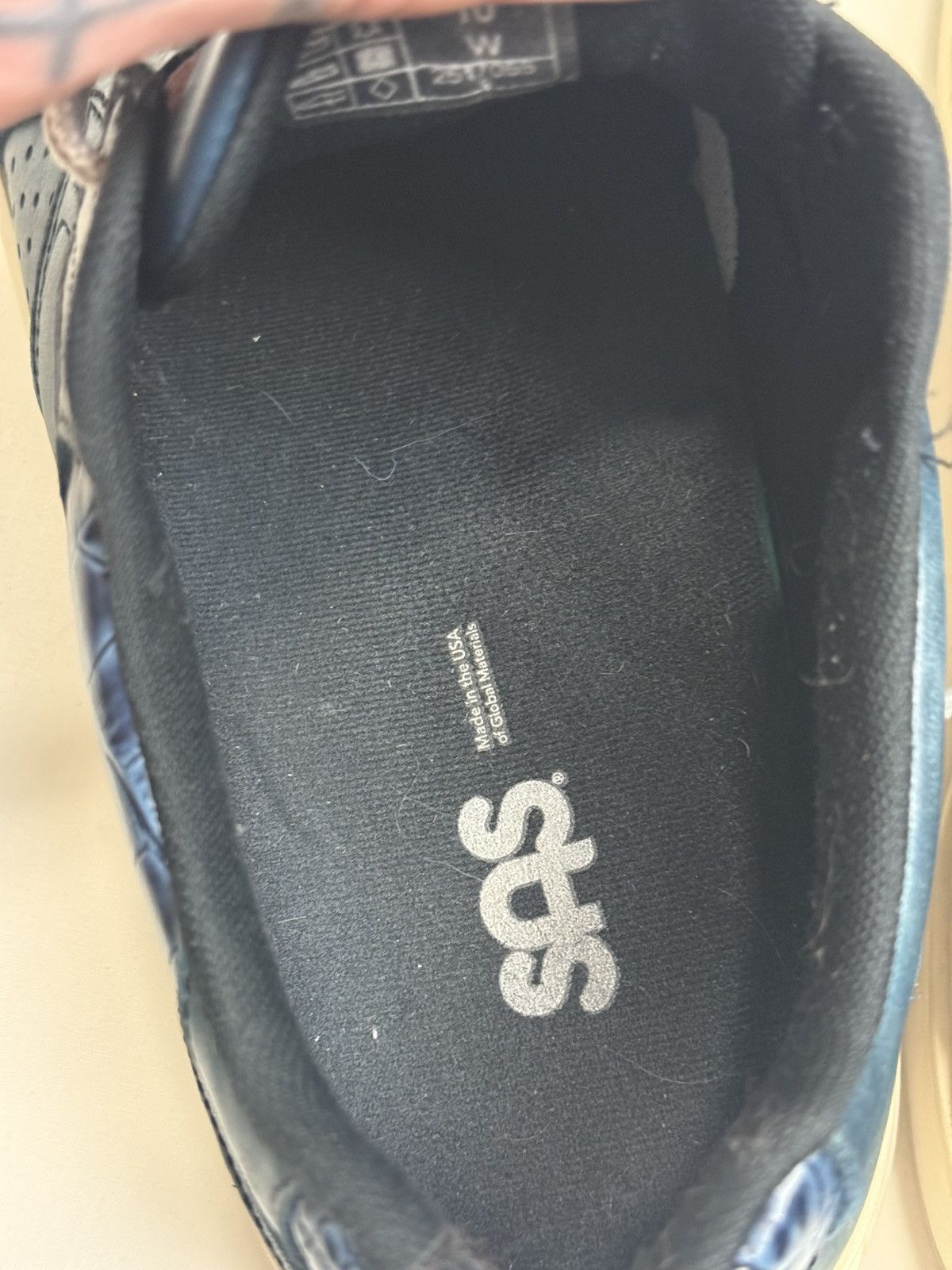 Vintage SAS Handmade Shoes Made in USA Blue Crocodile Print Leather Size US 10 / EU 43 - 7 Thumbnail