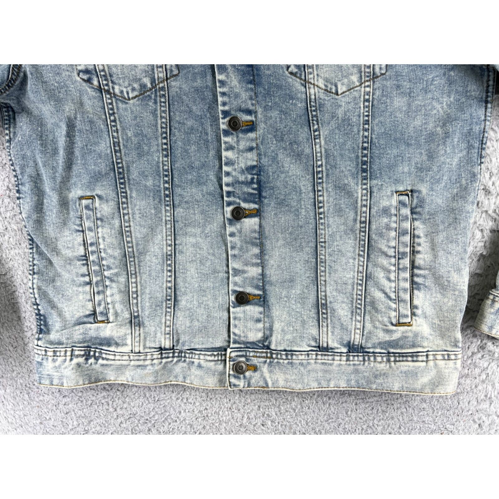 George VINTAGE George Denim Jacket Womens Large Trucker Cotton Blend Button Up Pockets 80s 90s Blue Mens Womens Clothing Jacket Size 36" / US 14 / IT 50 - 5 Thumbnail