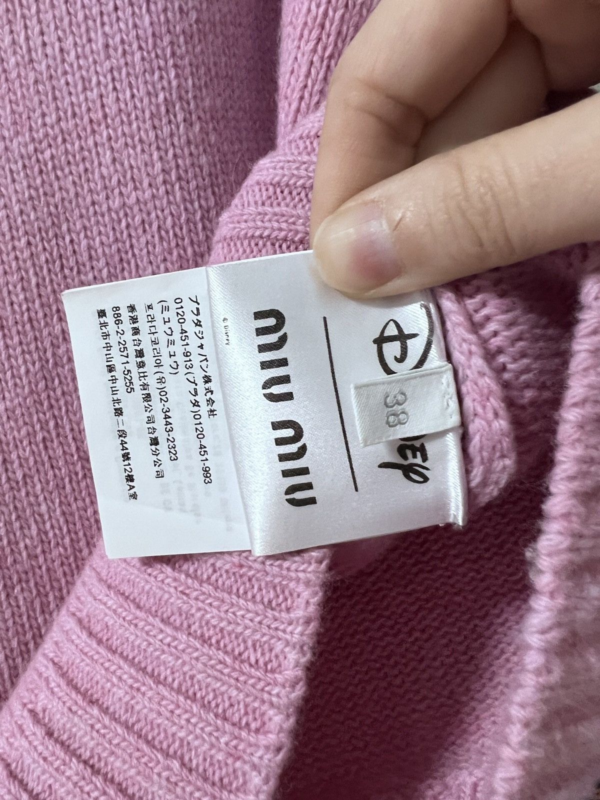 Miu Miu Miu Miu x Disney Pink Bambi Wool Sweater Size XS / US 0-2 / IT 36-38 - 3 Thumbnail