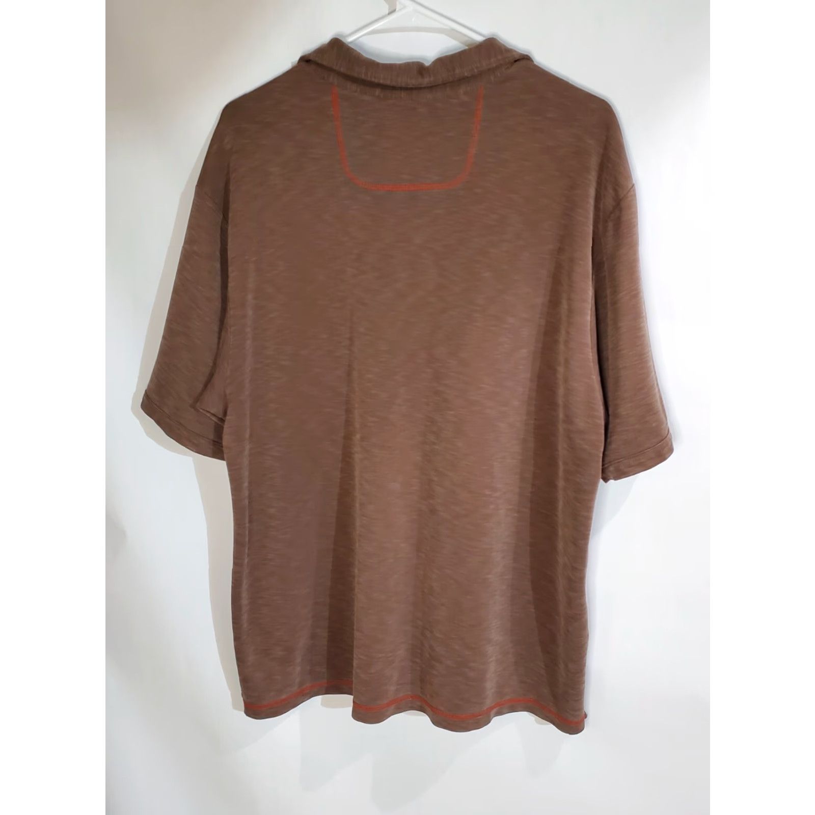 Tommy Bahama Tommy Bahama Jeans Polo Shirt Mens Salmon Short Sleeve XL Large Regular Cotton Tencel Knit Size US XL / EU 56 / 4 - 4 Thumbnail