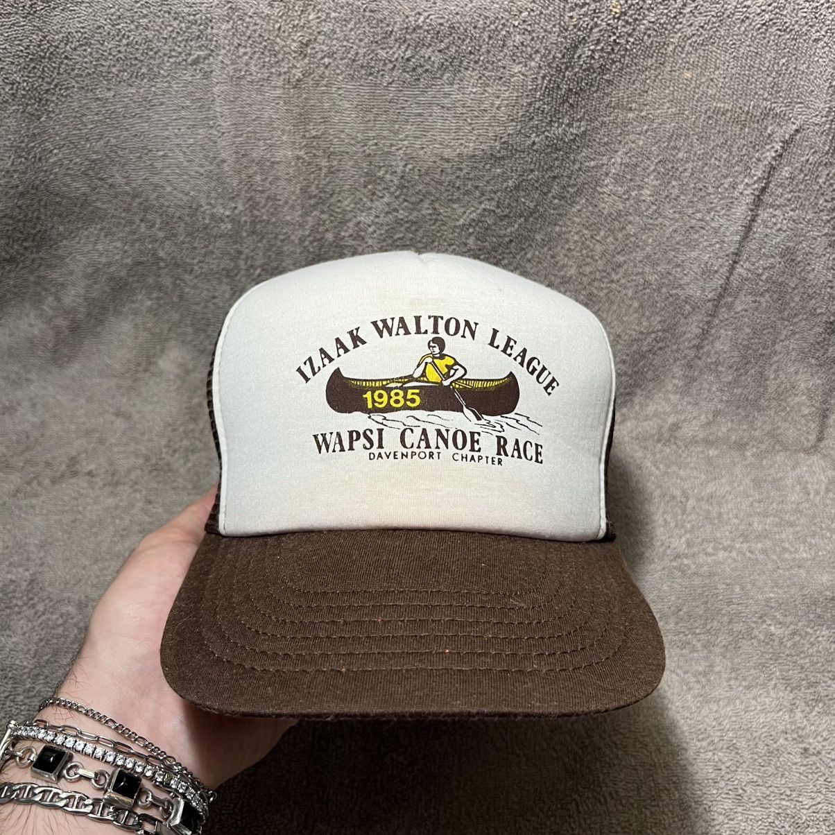 Vintage Vintage 80s Izaak Walton League Mesh Trucker Hat SnapBack Size ONE SIZE - 2 Thumbnail