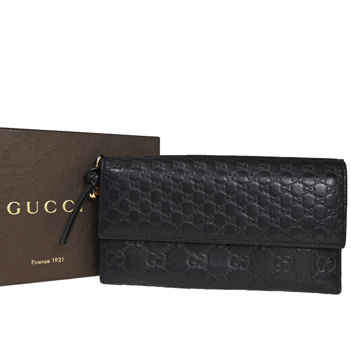 image of Gucci Micro Guccissima Wallet in Black, Women's