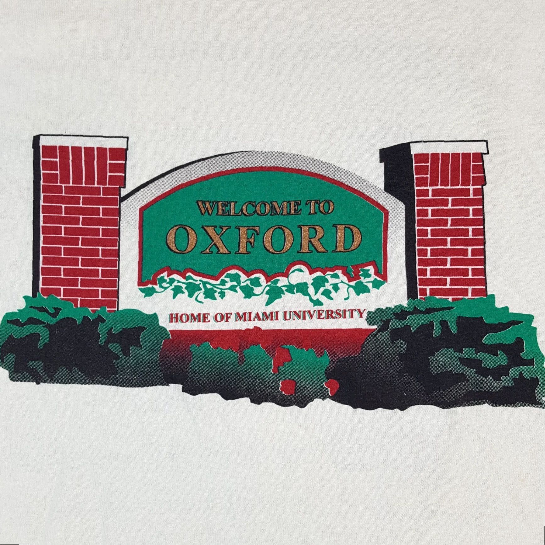 Vintage VINTAGE Miami University College Men's 2XL T Shirt Shirt Crew Neck Cotton White 90s College Nature Art Logo Embroidered Gear For Sports T-Shirt Mens Size US XXL / EU 58 / 5 - 3 Thumbnail