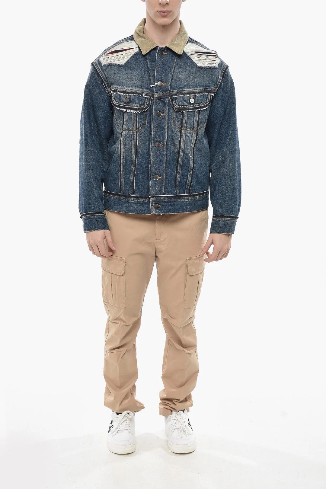 Maison Margiela og1mm0326 Distressed Denim Jacket in Blue Size US M / EU 48-50 / 2 - 4 Thumbnail