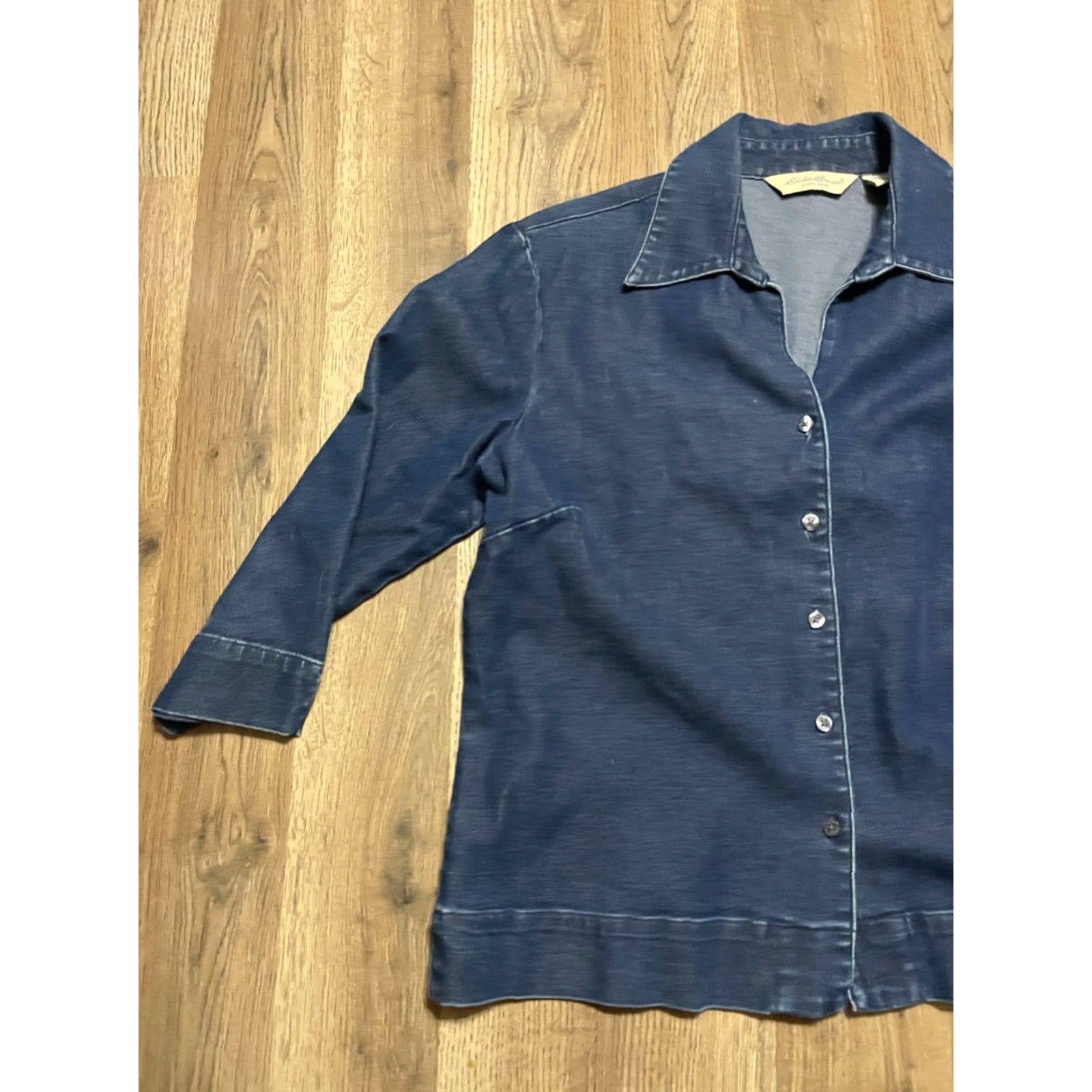 Eddie Bauer Eddie Bauer Jacket Women's XS Blue Denim Button Up Long Sleeve Womens Size XS / US 0-2 / IT 36-38 - 3 Thumbnail