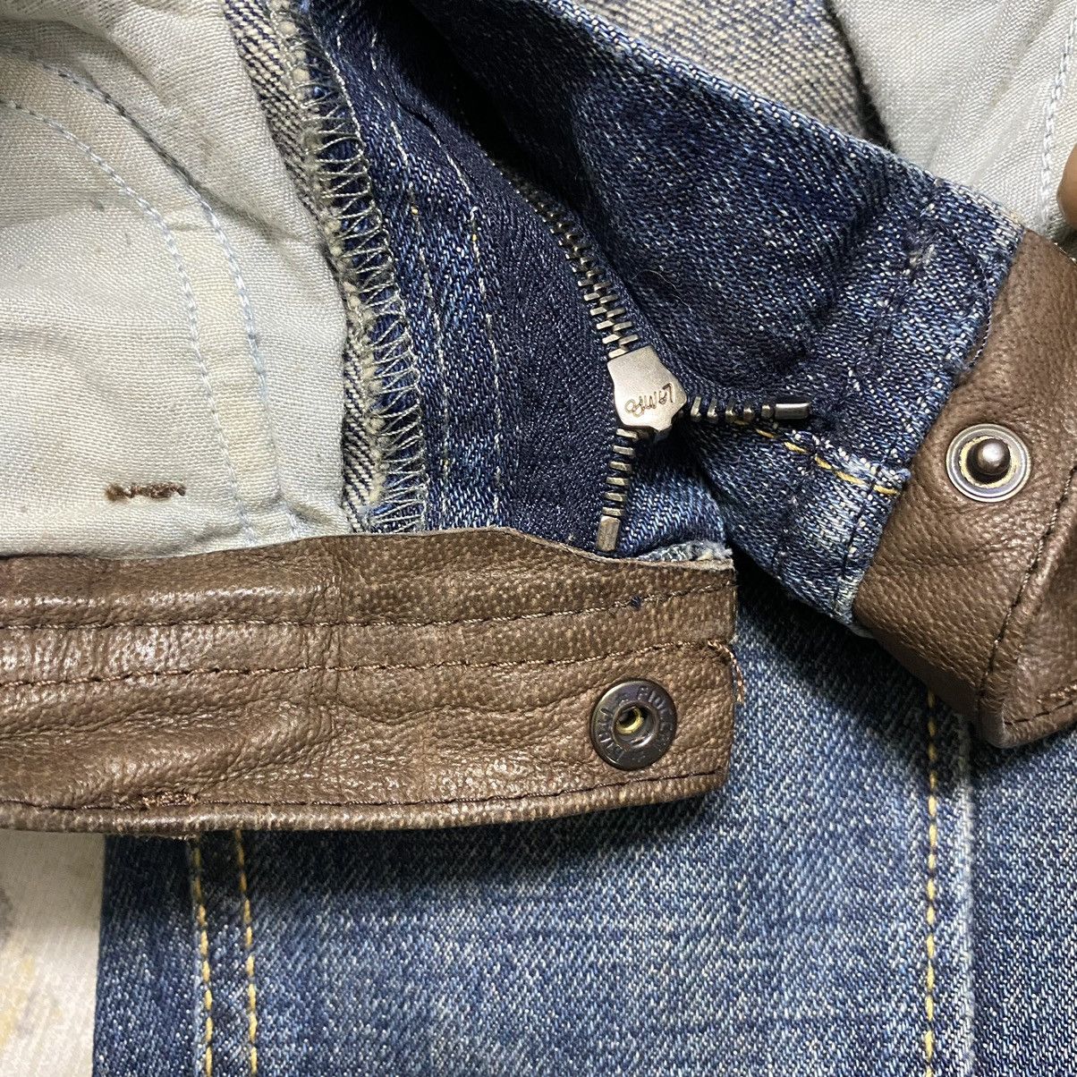 Neil Barrett Neil Barrett Denim Leather Trimmed Flare Jeans Low Rise Size 28" / US 6 / IT 42 - 18 Thumbnail