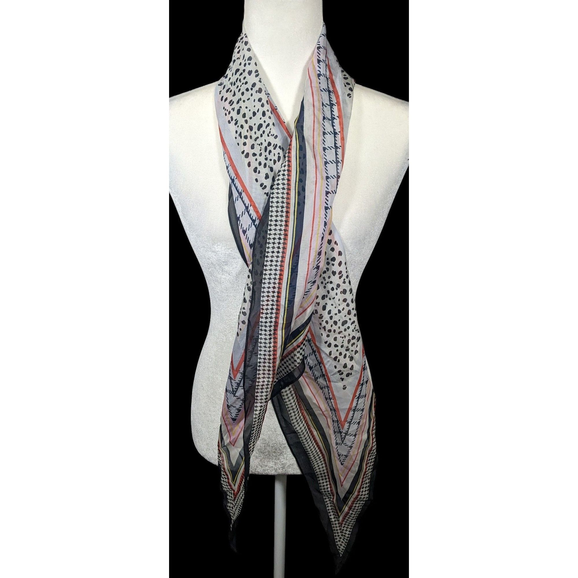 Other Preppy Multi Pattern Super Soft Lightweight Scarf Size ONE SIZE - 2 Thumbnail