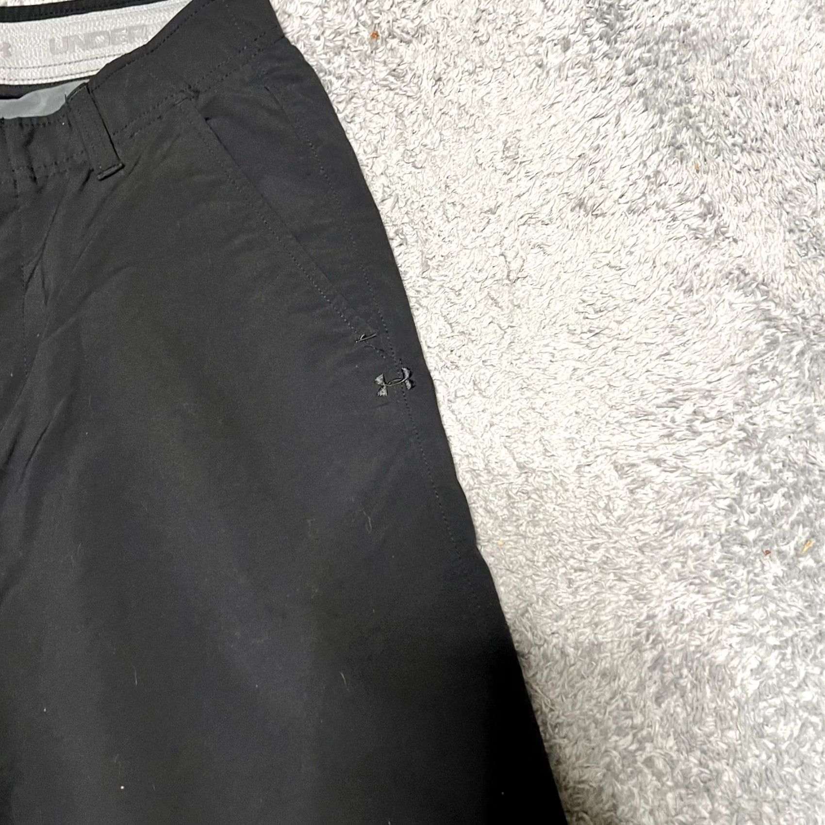 Under Armour Under armour Pants Mens 30 Black Match Play Golf 30x32 Straight Leg Stretch Size US 30 / EU 46 - 2 Thumbnail