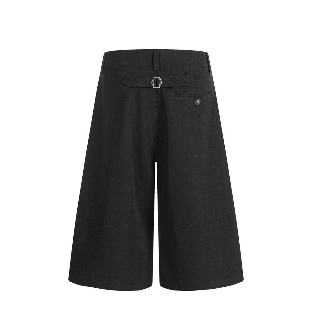 Japanese Brand Men's Black Clean-Fit Loose Casual Suit Shorts Size US 32 / EU 48 - 2 Thumbnail