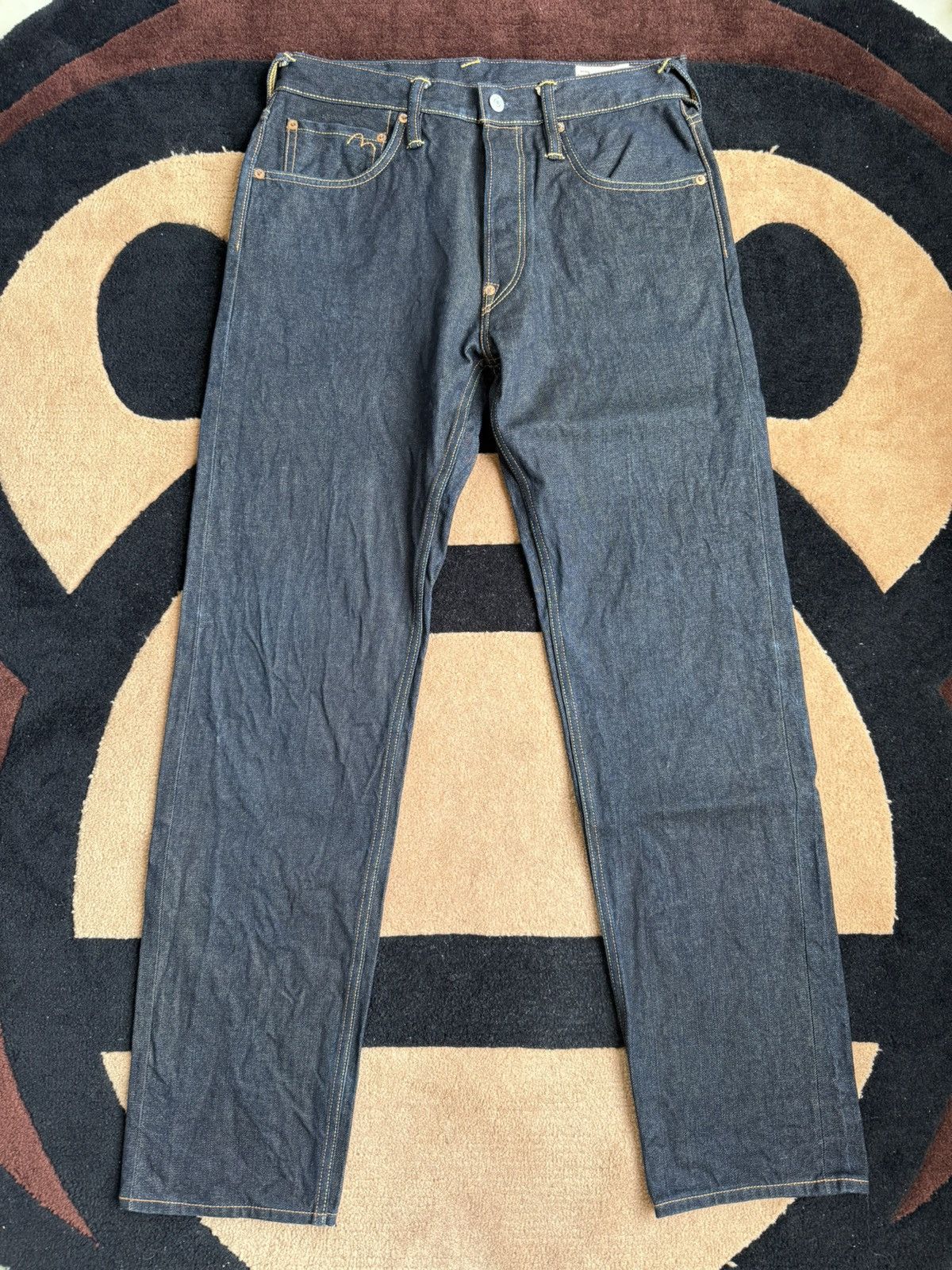 Evisu EVISU red daicock and white flower style jeans！size：31x34 Size US 31 - 2 Thumbnail