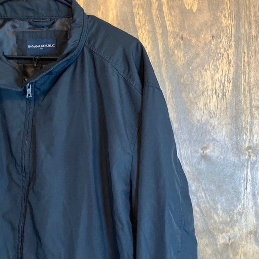 Banana Republic VINTAGE Banana Republic Mens Jacket Black Minimalist Lined Casual Outdoor Collared XXL Size US XXL / EU 58 / 5 - 5 Thumbnail
