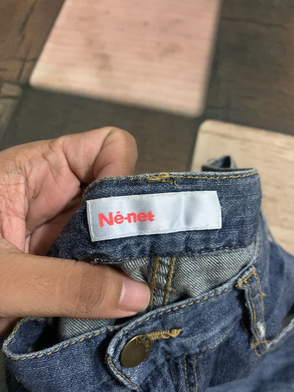 Issey Miyake × Le Grande Bleu (L.G.B.) × Ne-Net rare design ne-Net patchwork double sided Size 30" / US 8 / IT 44 - 4 Thumbnail