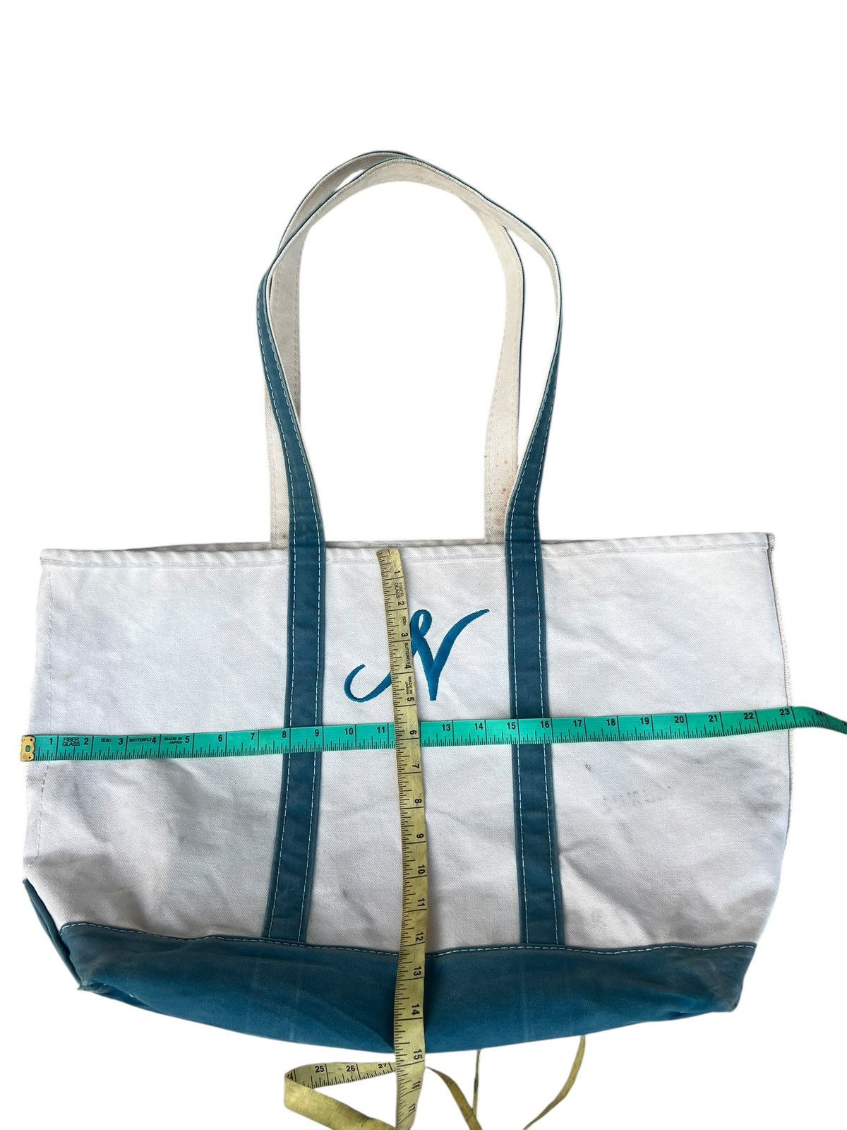 L.L. Bean RARE! 80s L.L. Fade Patina Long Handle Huge Tote Bag Size ONE SIZE - 2 Thumbnail