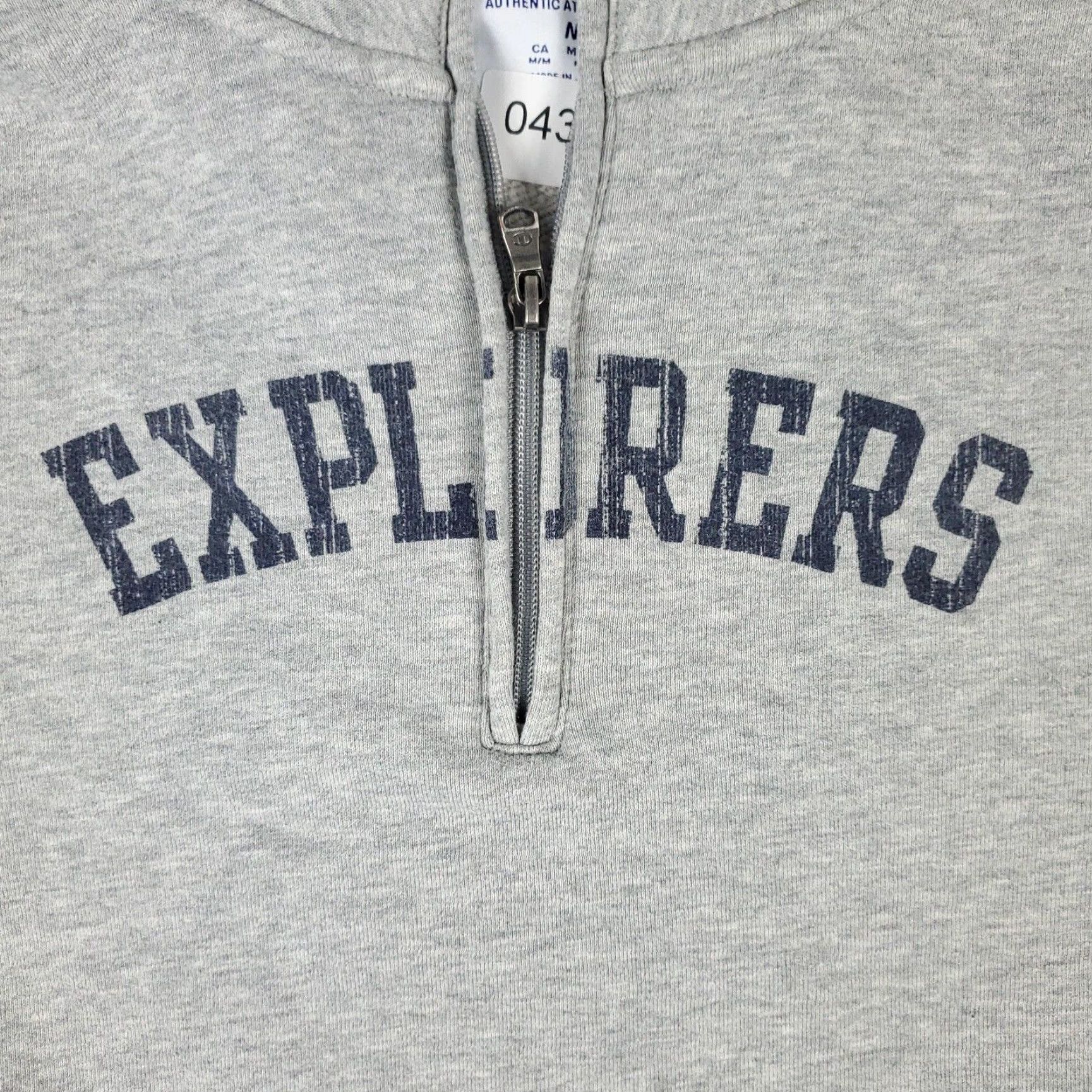 Champion Champion 1/4 Zip Pullover Sweater Womens Medium Gray Solid Knit Long Sleeve Casual Sports Size M / US 6-8 / IT 42-44 - 2 Thumbnail