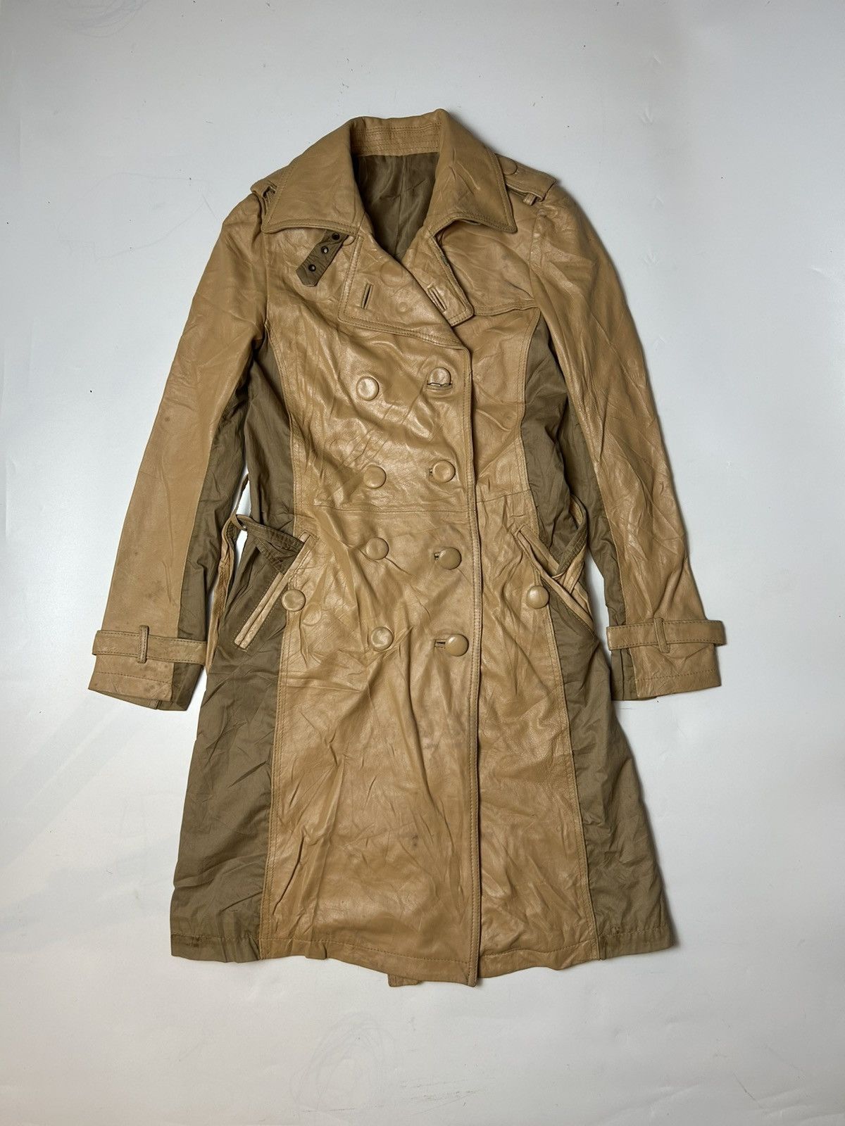 Genuine Leather × Japanese Brand LEFUA LEA LEATHER LONG COAT Size ONE SIZE - 1 Thumbnail