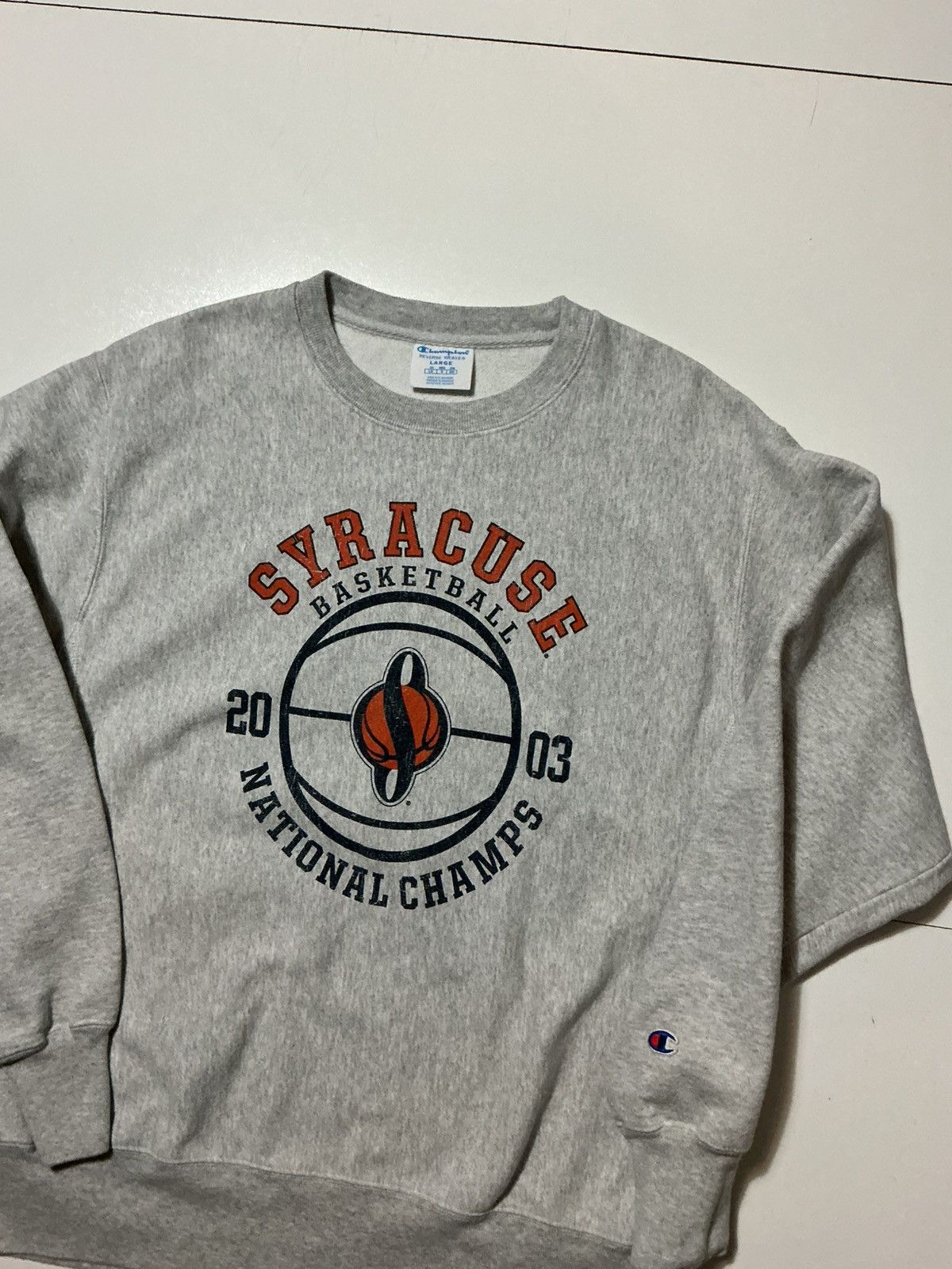 Champion Champion Reverse Weave Syracuse Orange Basketball Sweatshirt Size US L / EU 52-54 / 3 - 3 Thumbnail