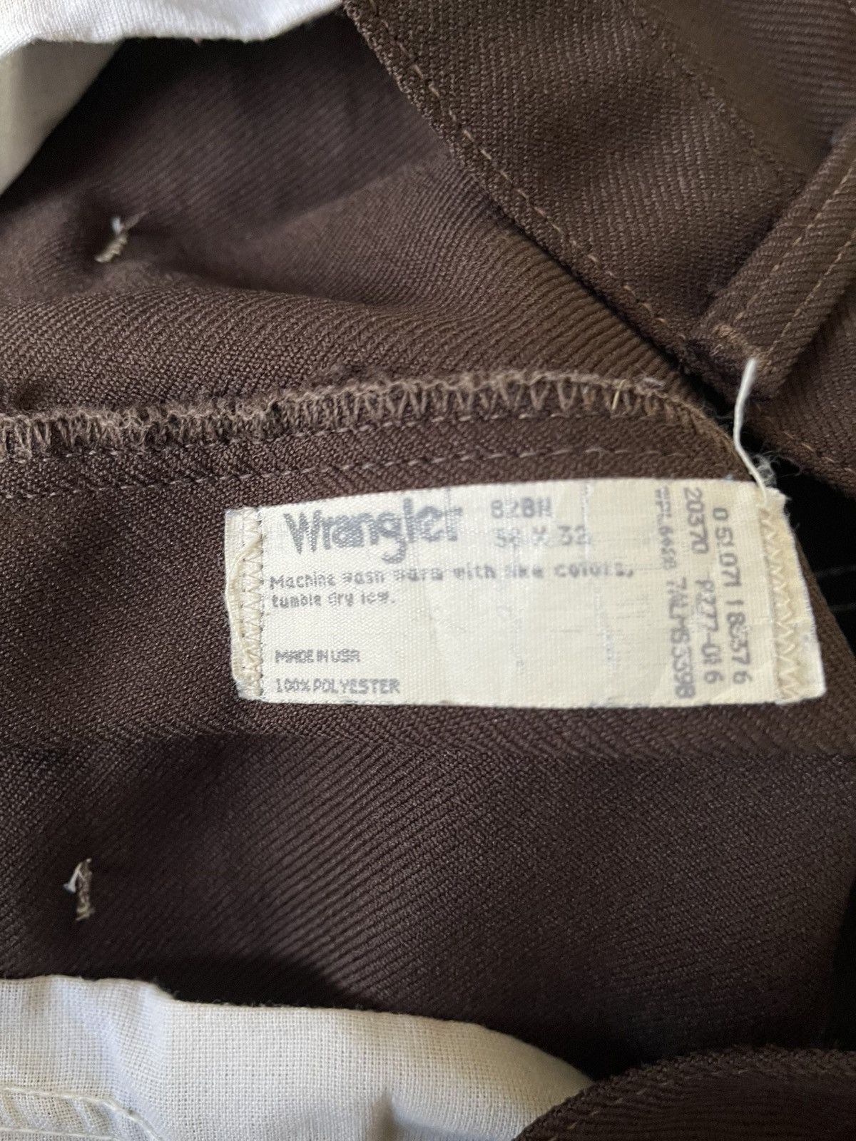 Vintage × Wrangler Vintage 80s Wrangler Polyester Pants Size US 38 / EU 54 - 3 Thumbnail