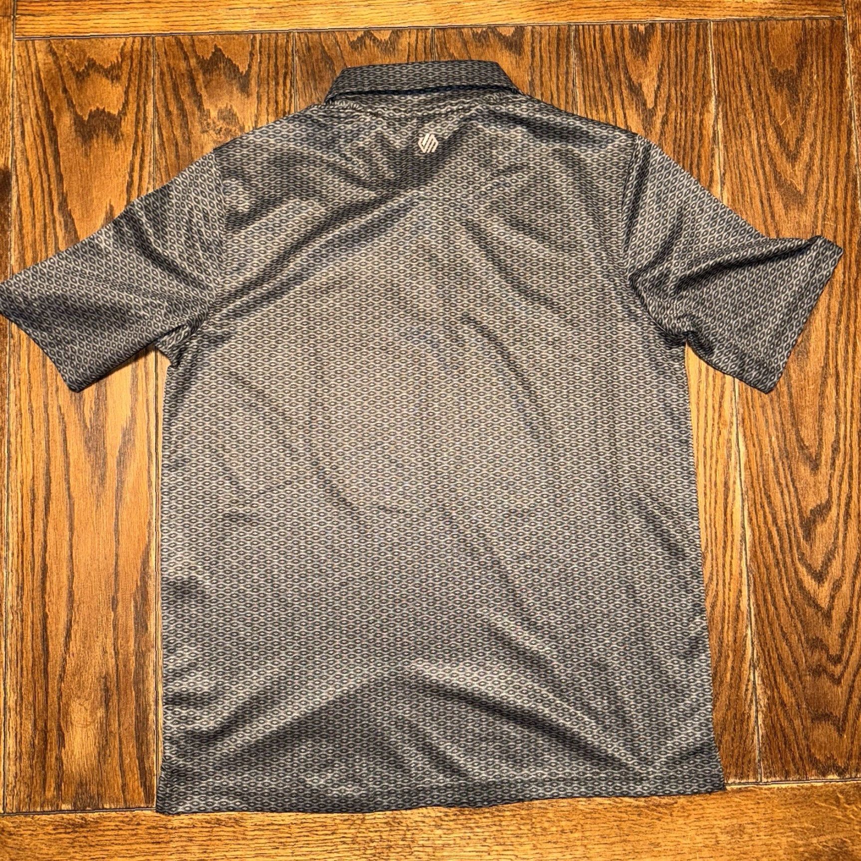 Johnston & Murphy Johnston Murphy XC4 Polo Shirt Men Small Black Silver Geometric Performance Golf Size US S / EU 44-46 / 1 - 3 Thumbnail
