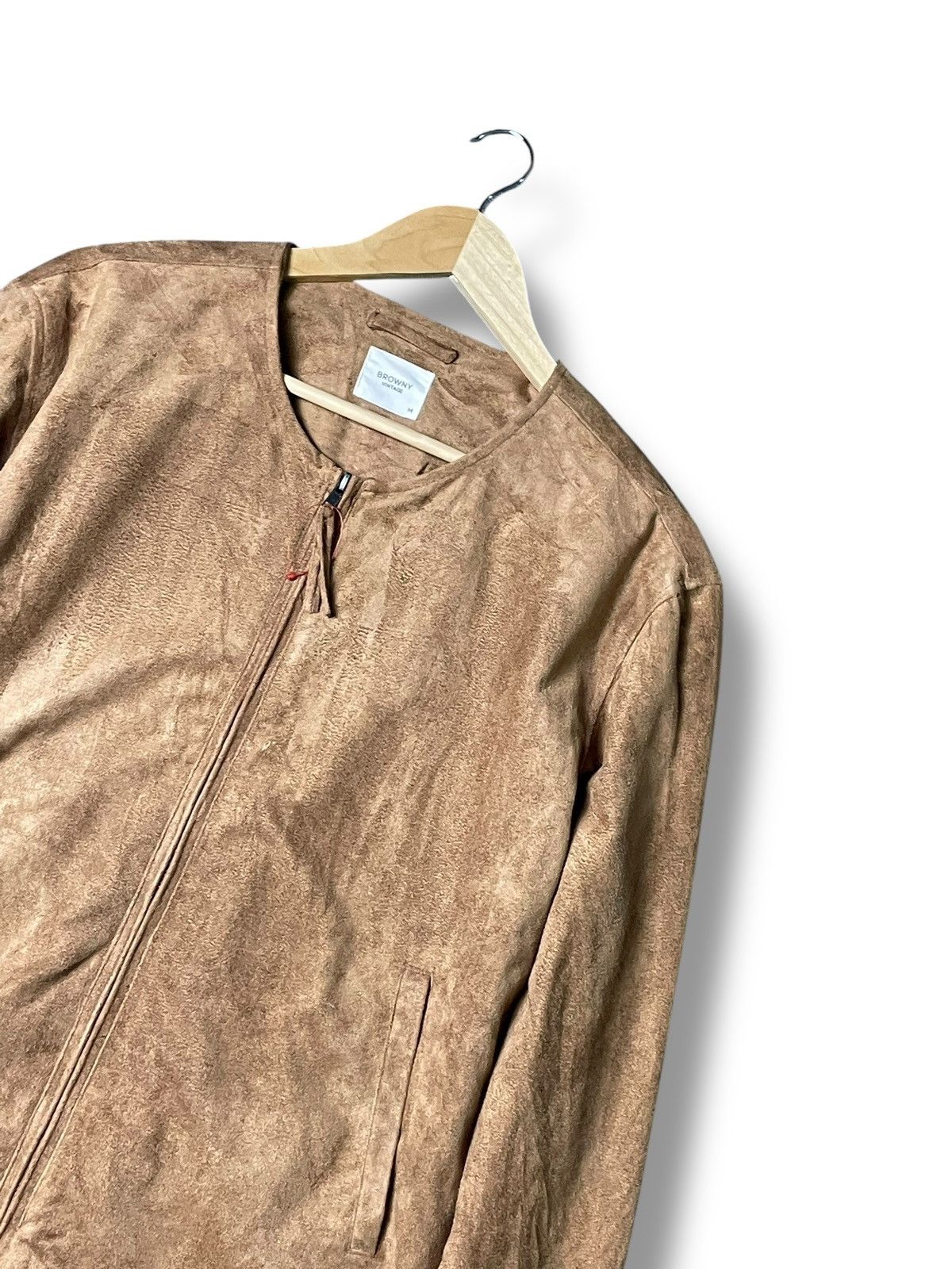 Japanese Brand × Vintage Browny Vintage Leather Suede Jacket (56) Size US M / EU 48-50 / 2 - 4 Thumbnail