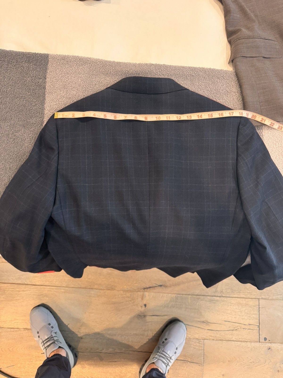 Isaia Isaia BNWT Navy Windowpane Slim Fit Aquaspider Blazer Size 40R - 7 Thumbnail