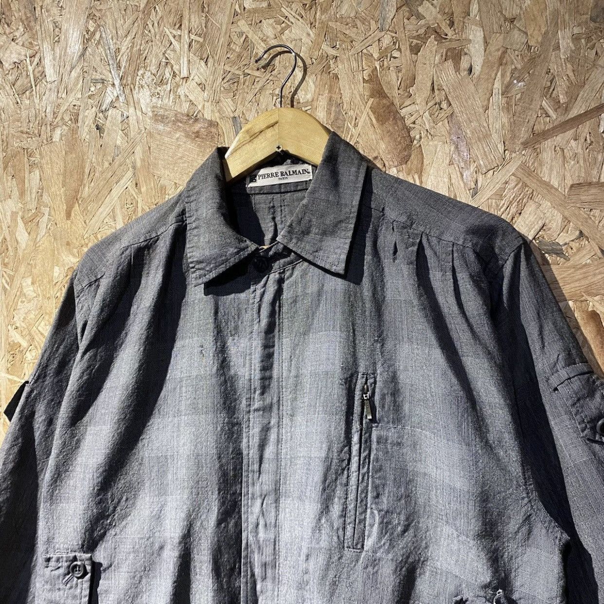 Pierre Balmain × Vintage Pierre Balmain Checked Basic Logo Jacket - Harrington Style Size US M / EU 48-50 / 2 - 4 Thumbnail
