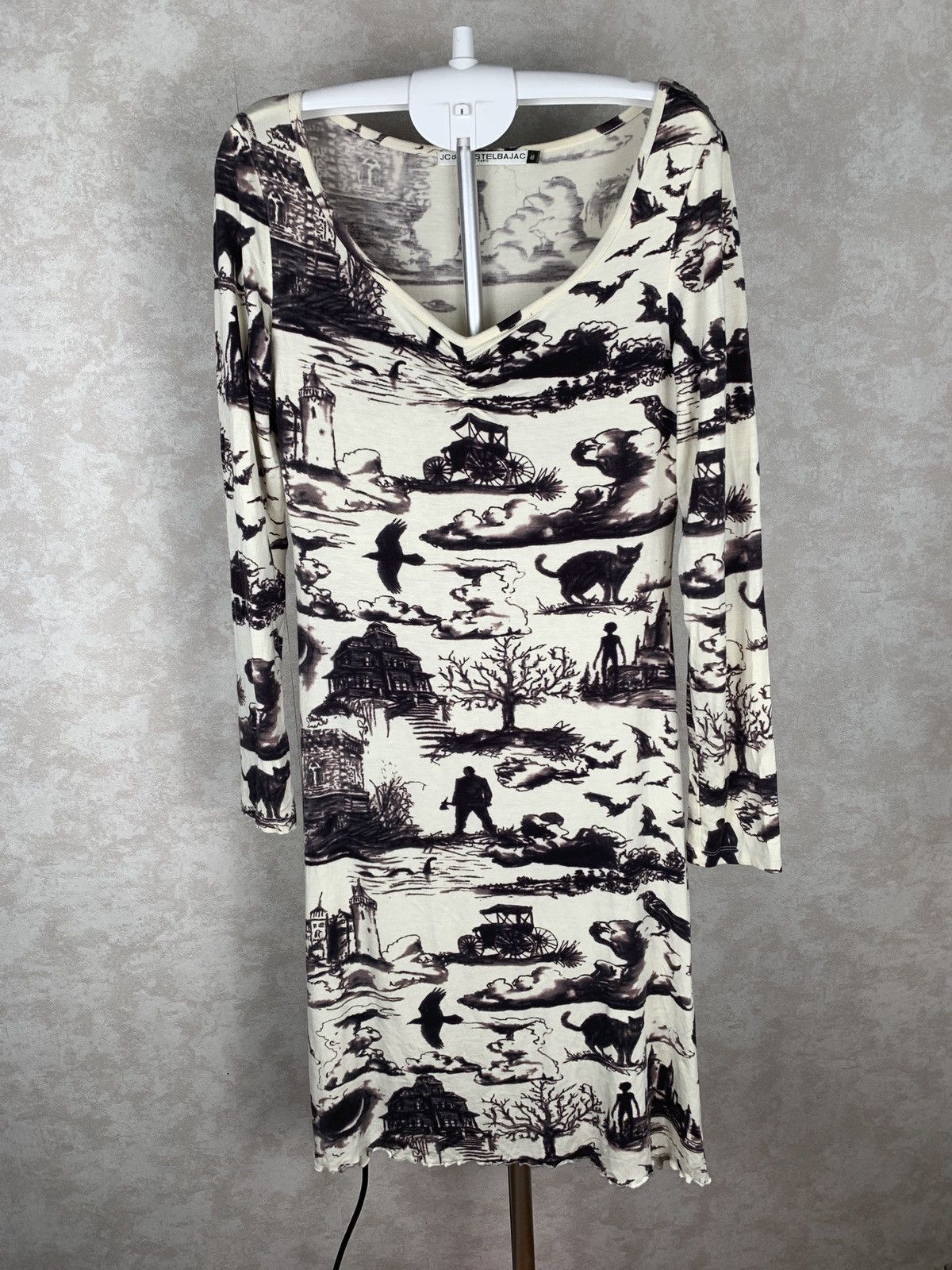 Jean Charles De Castelbajac × Vintage Jean Charles De Castelbajac Gothica Dress Size M / US 6-8 / IT 42-44 - 2 Thumbnail