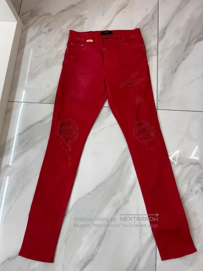 Amiri Amiri Size 30 red jeans Size US 30 / EU 46 - 1 Thumbnail