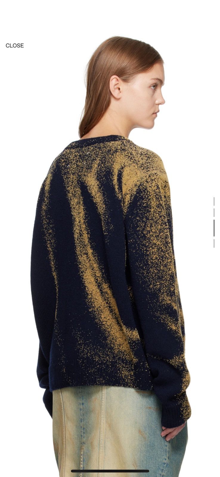 Maison Margiela SS/24 Sandstorm V-Neck Flocked Sweater Size US S / EU 44-46 / 1 - 10 Thumbnail