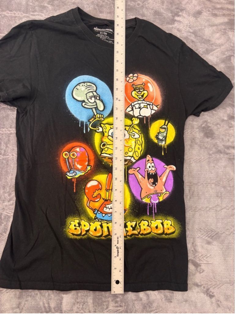 Nickelodeon Men's Nickelodeon Spongebob T-Shirt, Size S Black Multicolor Size US S / EU 44-46 / 1 - 5 Thumbnail