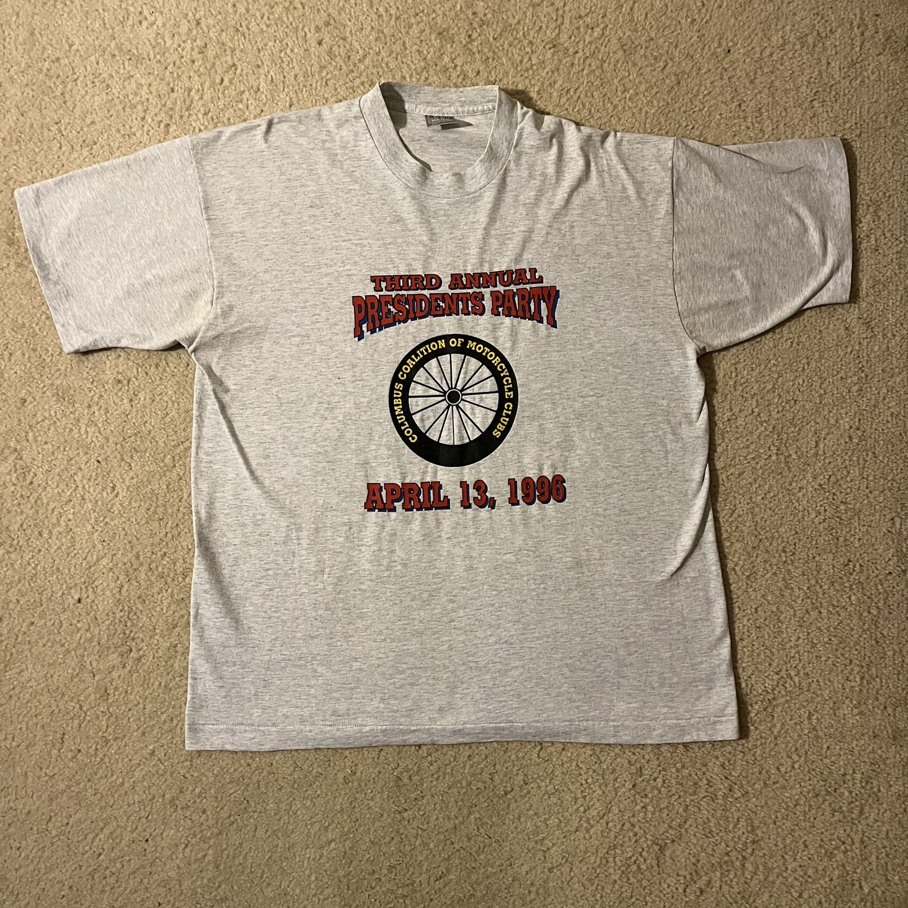 Fruit Of The Loom VTG 90s Third Annual President's Party Single Stitch Tee Size US XL / EU 56 / 4 - 1 Thumbnail