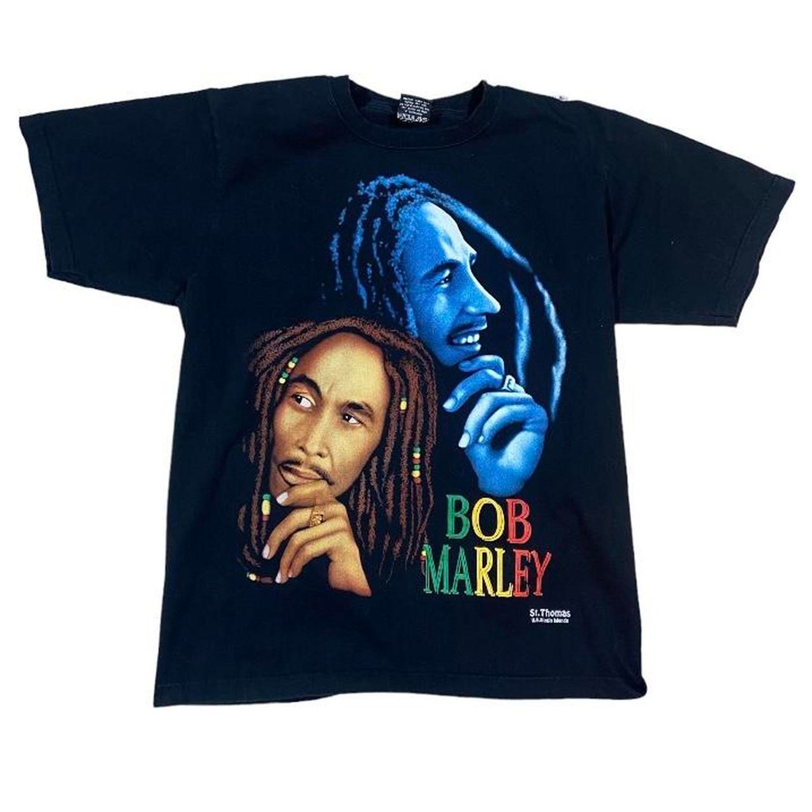 Hanes Y2k bob marley black tee rasta large Size US L / EU 52-54 / 3 - 1 Thumbnail
