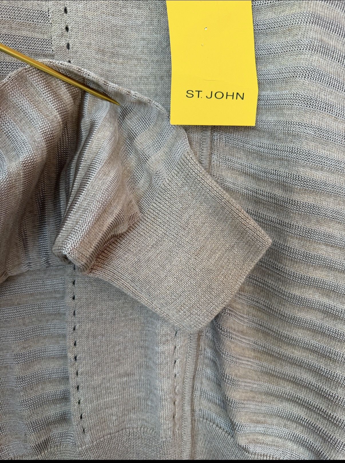 St. John St. John Women’s Neutral Dark Camel Wool Blend Zip Cardigan Size S / US 4 / IT 40 - 5 Thumbnail