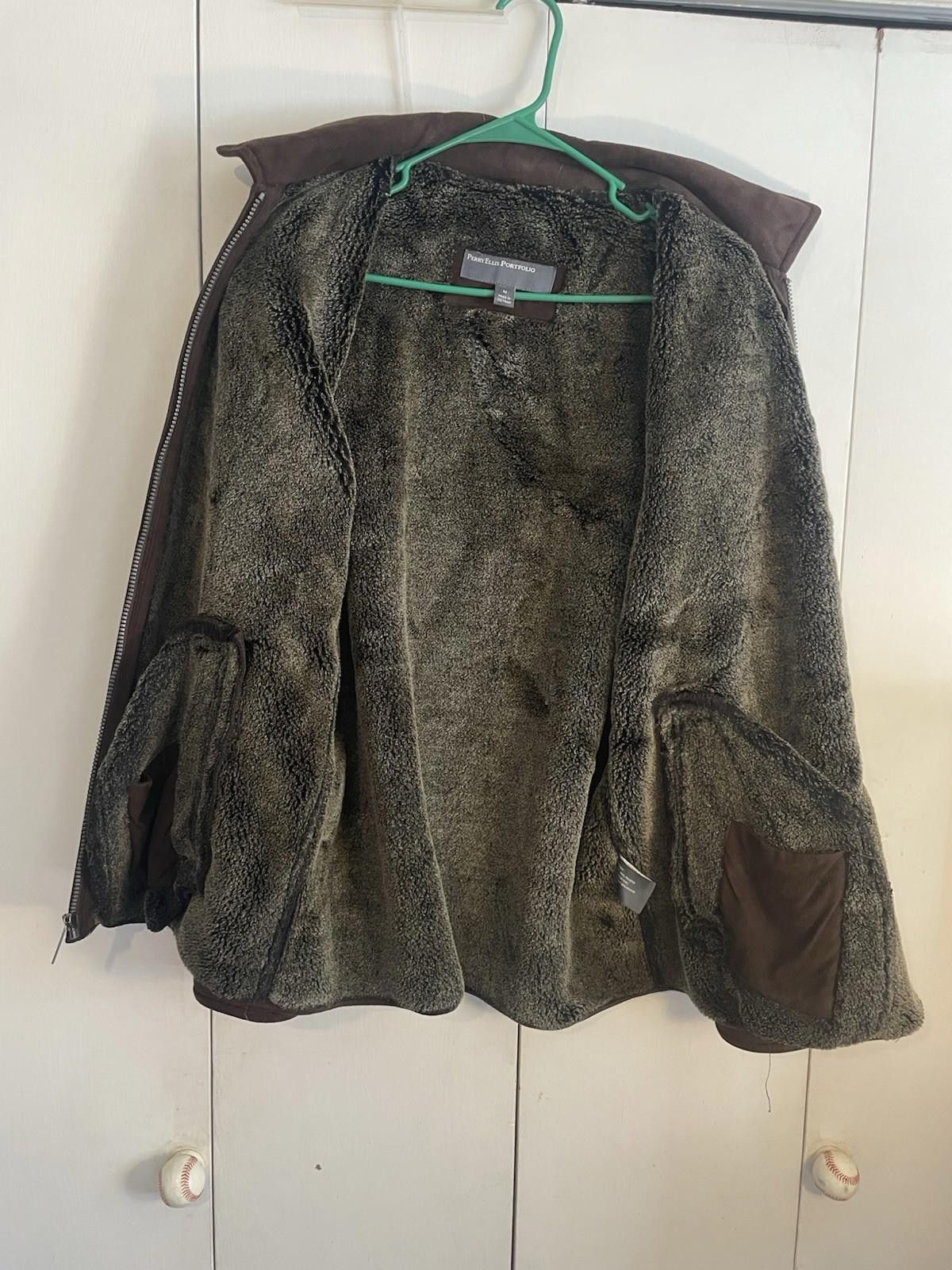 Other Men's Perry Ellis Portfolio Suede Faux Fur Lined Jacket M Size US M / EU 48-50 / 2 - 4 Thumbnail