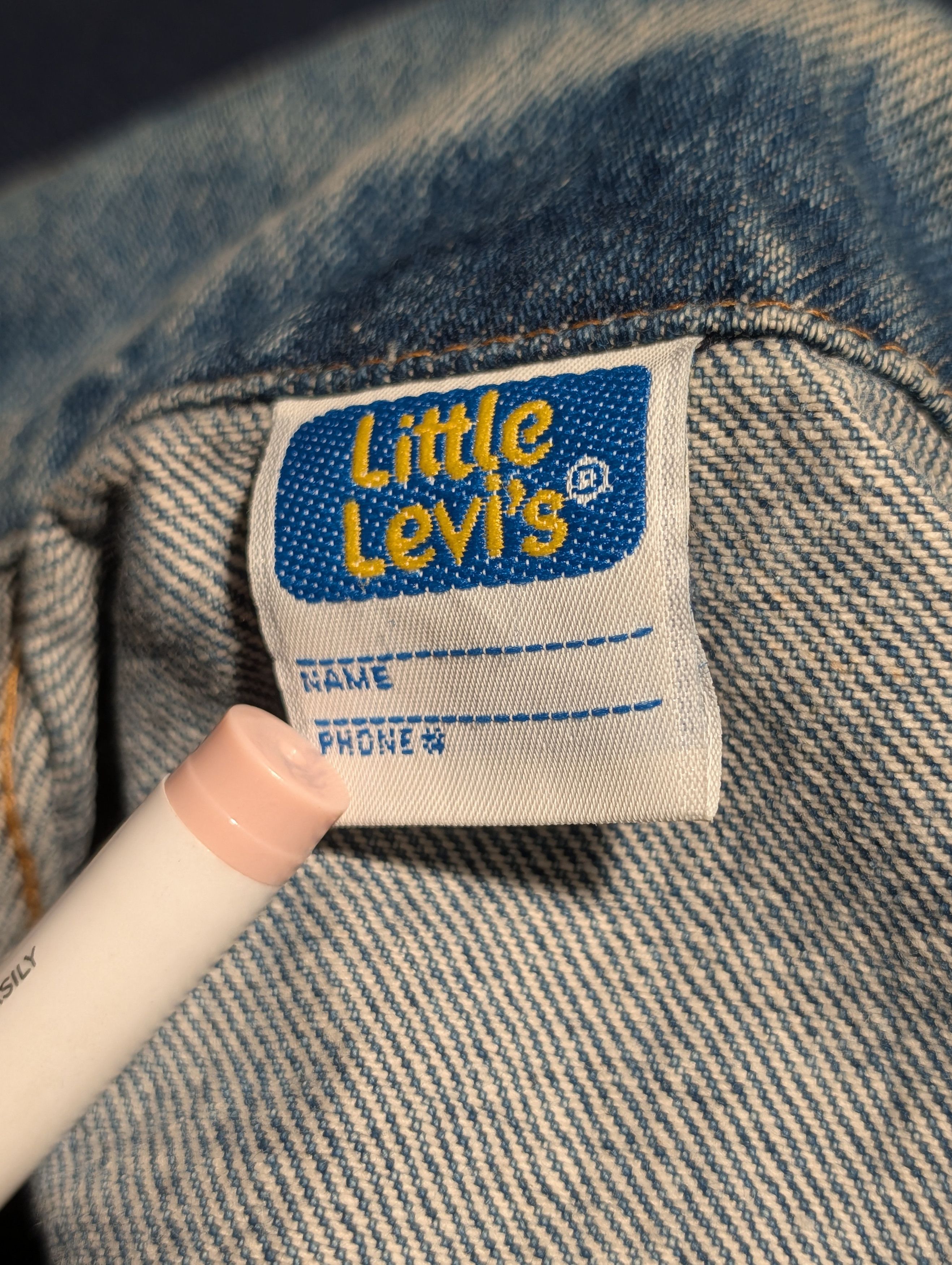 Levi's Vintage 70s Little Levi’s Denim Trucker Jacket Orange Tab 4T Size US S / EU 44-46 / 1 - 3 Thumbnail