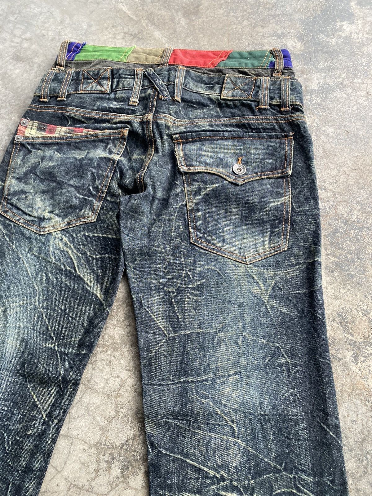 Tornado Mart Japanese Patina Bondage Mud Rusty Lightning Distressed Jeans Size US 30 / EU 46 - 9 Thumbnail