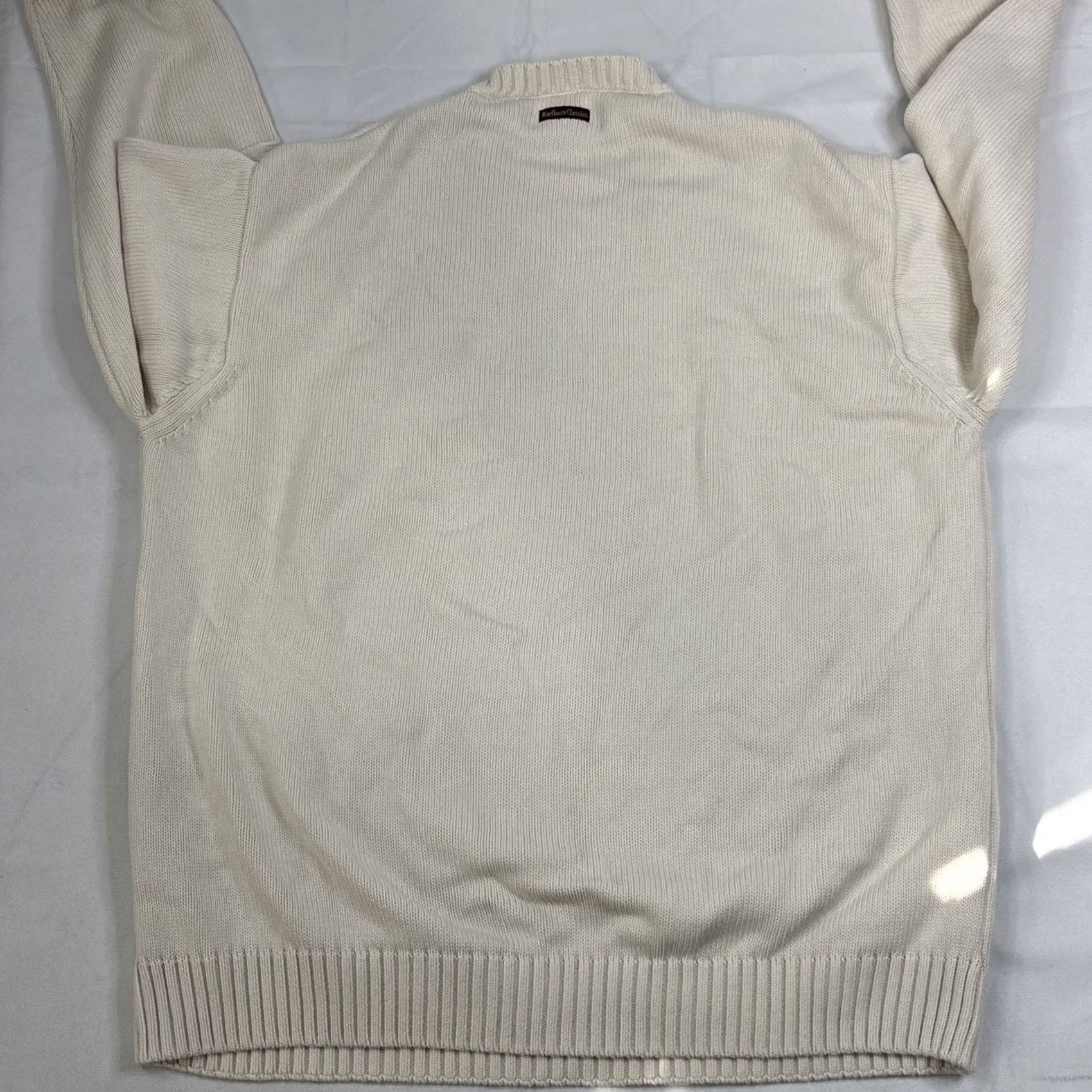 Marlboro Marlboro Classics Sweater Men XL Beige V-Neck Knitted Classic Size US XL / EU 56 / 4 - 5 Thumbnail